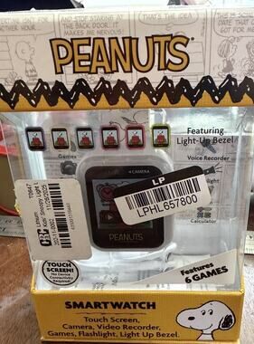 Peanuts Snoopy Smart Touch Screen Watch w/Camera/Video Recorder/Flashlight/Games